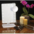 thumbnail image 3 of Jerdon JS811W Miroir de Maquillage de Table Portable 8 Pouces avec Éclairage LED Réglable avec Grossissement 10x, Finition Blanche, 3 of 3