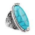 thumbnail image 2 of Girl Alloy Fashion Bohemia Ethnic Style Ring Personalized Wedding Decoration Rings Jewelry Portable Dressing Up Accessory for Blue, 2 of 6