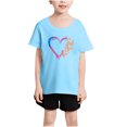 thumbnail image 4 of Rbaofujie Girls Tops Summer Short Sleeve Round Neck T Shirts Basic Tee for Kids, 4 of 5