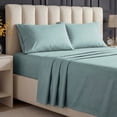 thumbnail image 2 of Beddora Lightweight Microfiber Sheet Set – Soft, Breathable, Quick-Dry & Wrinkle-Resistant – Includes Flat Sheet, Fitted Sheet & Pillowcases – Twin – Harbor Grey, 2 of 9