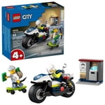 LEGO City Police Motorcycle Chase Building Toy for Kids - Pretend Play Building Blocks for Boys & Girls, Ages 4+ - Preschool Learning Toy W/Police & Crook Minifigures - Gift for Birthdays - 60455
