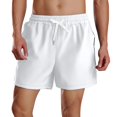 thumbnail image 1 of Men's Outdoor Shorts - Loose Fit Zippered Pockets, Polyester, Spring/Summer Sports, Sizes XS-XL (Waist 68-84cm), 1 of 4