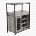 thumbnail image 1 of 3-Tier Wine Bar Cabinet with Detachable Wine Rack and Drawer, Industrial Sideboard and Buffet Cabinet with Glass Holder and Mesh Door, Durable and Stylish Storage Solution, 1 of 7