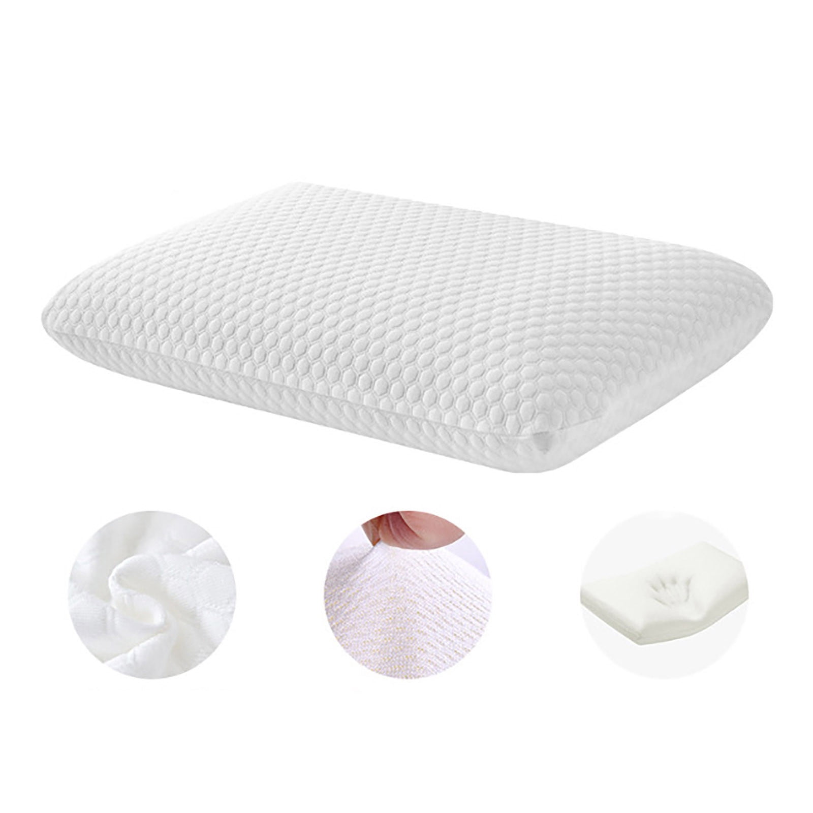 LSLJS Memory Foam Pillows for Sleeping Bed Pillows Set of 1 Adjustable Pillows and 1Cover for Side Back Stomach Sleepers with Washable Pillowcase