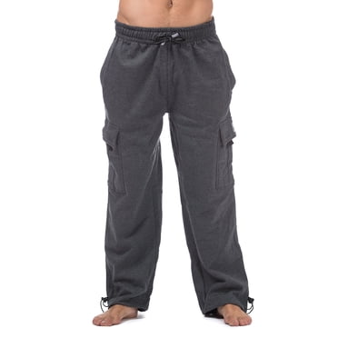 Pro Club Pantalon Cargo en Molleton Épais pour Homme, Très Grand, Charbon