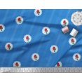 thumbnail image 3 of Soimoi Tissu en Coton Canard Rayé, Feuilles & Roses Imprimé Floral au Mètre 42 Pouces de Large, 3 of 3