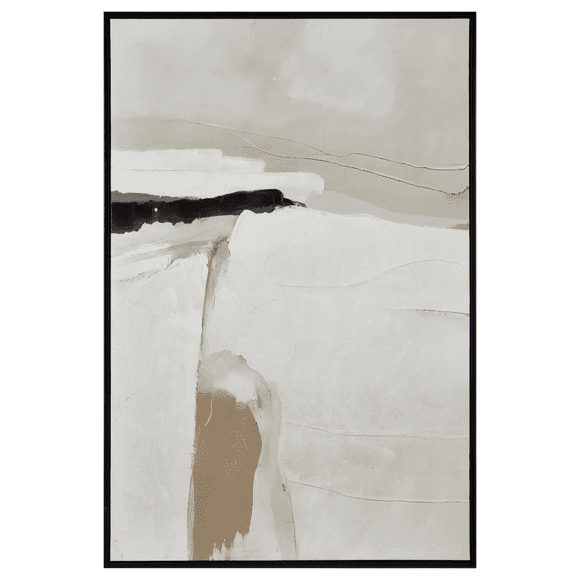 Bouclair Beige Minimalist Abstract Framed Art 30 X 45 in (76.2 X 114.3 cm)