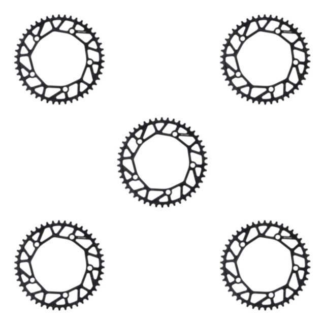 Redempat Chain Ring - Easy To Install Durable Wide Compatibility - Bike Crank Precise Fit Bicycles Crank 46T black 5Set