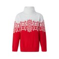 thumbnail image 2 of Fortune Family Matching Christmas Sweaters, Snowflake Print Knitted Pullovers Contrast Color Long Sleeve Turtleneck Sweater, 2 of 8