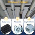 thumbnail image 3 of 4 Pack Split Ring Pipe Hanger, 160mm/6.3inch Adjustable Pipe Bracket Clamp, 3 of 6