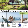 thumbnail image 4 of Tranquillo Hamac Universel avec Supports en Acier Enduit Électrostatique, Support de Hamac Réglable et Pliable avec Filet en Polyester à 2 Couches et Sac de Transport pour 2 Personnes. Toile - Gris, 4 of 5