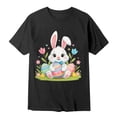 thumbnail image 4 of GDREDA T-Shirts Graphiques de Pâques pour Garçons Doux Décontractés à Manches Courtes Hauts Colorés pour Enfants Noir, 4-5 Ans, 4 of 4