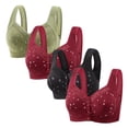 thumbnail image 1 of Fall/Winter Savings! Srobpty Womens Wireless Push Up Bras , 4PC Woman's Comfortable Lace Breathable Bra Underwear No Rims, 1 of 3