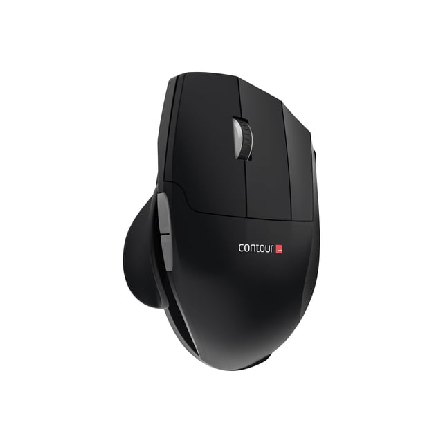 Contour Unimouse - Souris - Ergonomique - Infrarouge - 7 Boutons - Sans Fil - 2.4 GHz - Récepteur USB Sans Fil - Ardoise