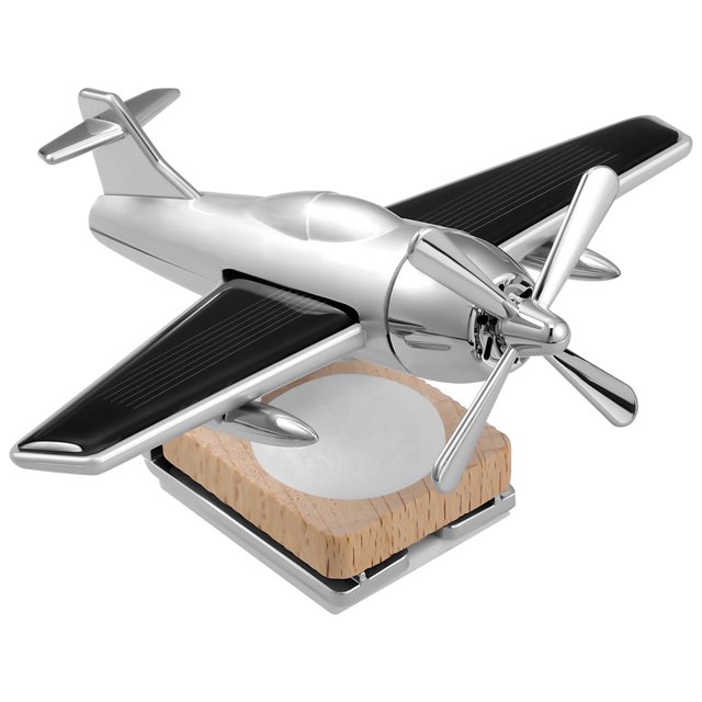 Diffuseur de Parfum pour Voiture en Forme d'Avion Argenté 1 Pcs pour Décoration Intérieure à Énergie Solaire