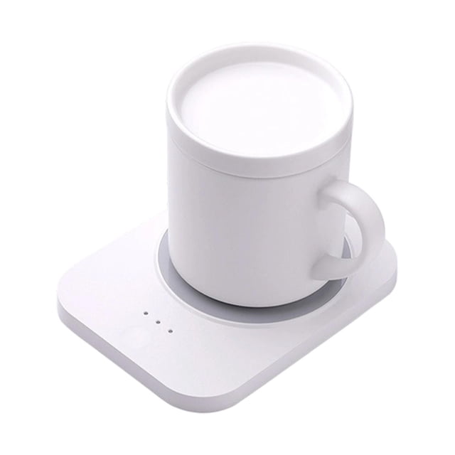 Lipstore Chauffe-Tasse à Café Sans Fil Polyvalent 55 Degrés Napperon Chaud Léger Rapide Même Blanc
