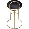 thumbnail image 3 of Meridian Furniture Ring Soft Black Velvet Counter Stool in Brushed Gold Finish, 3 of 5