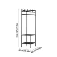 thumbnail image 3 of Jubipavy Coat Rack Freestanding Closet Organizer Hall Tree With 2 Storage Shelves Corner Storage Organizer For Entryway Bedroom, 3 of 7