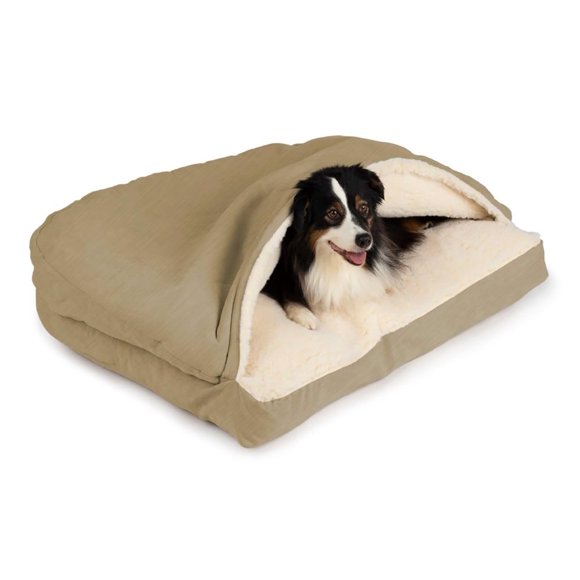 Snoozer Pet Products Rectangle Cozy Cave Dog Bed Small Khaki