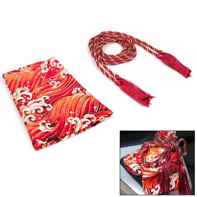 Universal Gear Shift Knob Boot Dust Cover, Canvas Fabric Gear Shifter Knob Boot Cover, Rope Fixed, Japanese Style Gear Shifting Accessories