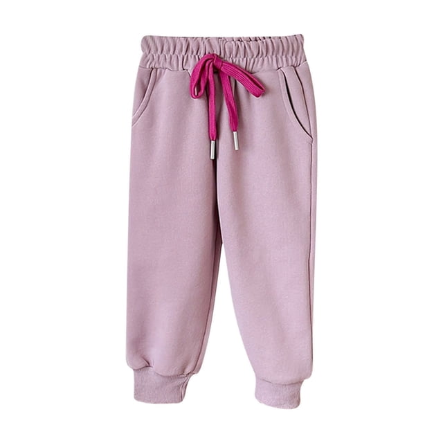 Yuyuzo Pantalon Bébé Élastique à Cordon Taille Haute Unisexe Enfants Bas Resserré avec Poches