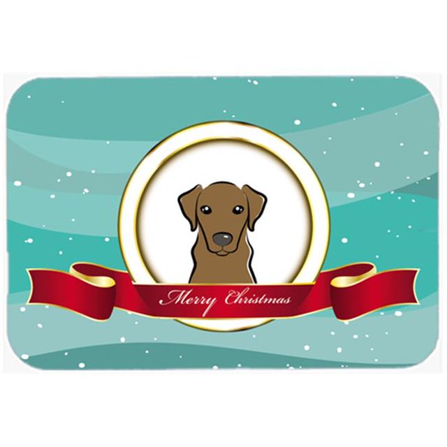 Carolines Treasures BB1544CMT Chocolate Labrador Merry Christmas Kitchen & Bath Mat, 20 x 30