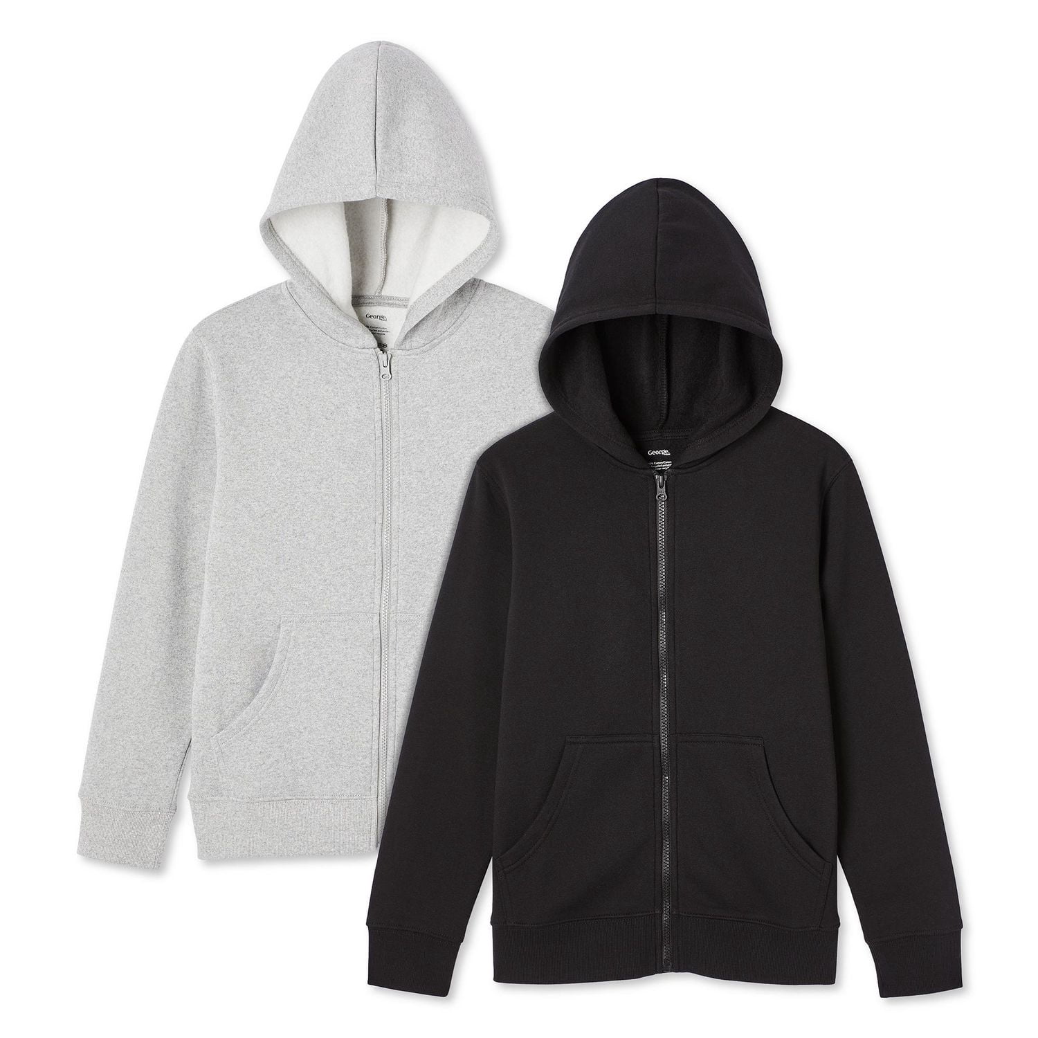 George Boys' Zip-Up Hoodie 2-Pack