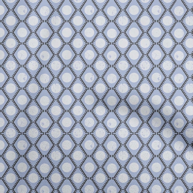 oneOone Silk Tabby Grayish Purple Fabric Asian Block Print Geometric Craft Projects Decor Fabric Printed By The Yard 42 Inch Wide