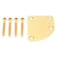 thumbnail image 3 of Guitar Neck Plate, Lightweight Anti Scratch Electric Guitar Neck Plate Set Gold 4 Hole  For Music Class, 3 of 8