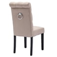 thumbnail image 2 of Canadian Honey Beige Linen Black Legs Dining Chair, 2 of 4