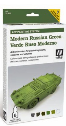 Ensemble de Peinture AFV Vert Russe Moderne pour Bouteille de 8 ml (6 Couleurs)