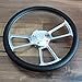 thumbnail image 3 of 14" Inch Polished Steering Wheel Chevy Horn, 5 Hole compatible with Chevrolet Black Muscle Car", 3 of 4