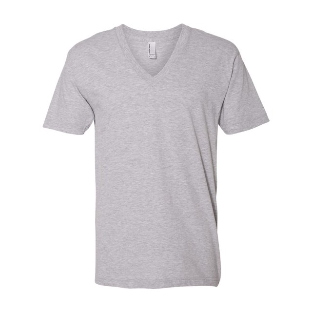 Fine Jersey V-Neck Tee, XS, Heather Grey