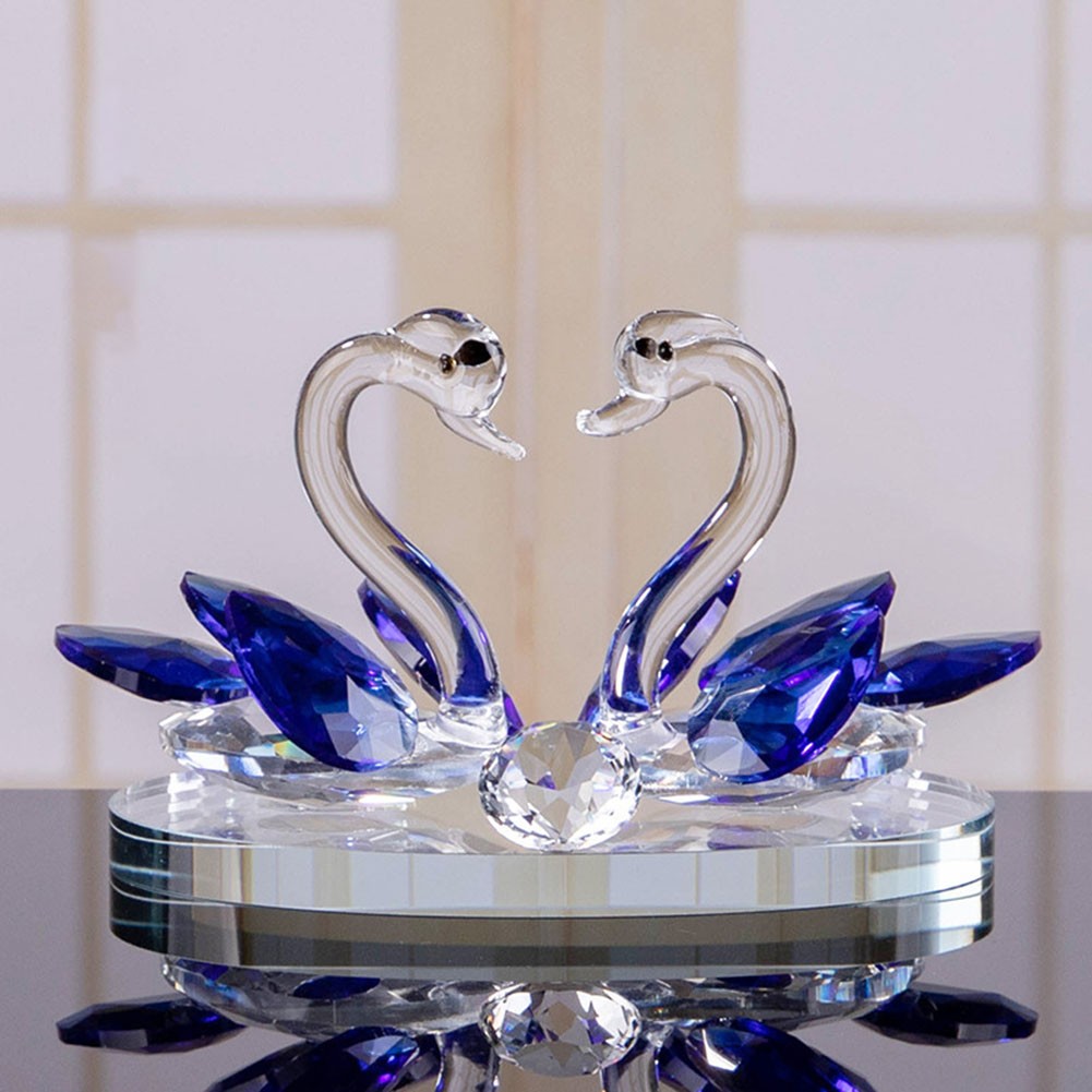 Crystal Swan Ornament Home Decoration Crafts Crystal Decoration Living Room