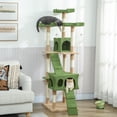 thumbnail image 2 of PawHut 68 inches Cat Tree, Multi-Level Large Cat Tower Condo, Green, 2 of 10