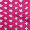 thumbnail image 1 of oneOone Georgette Viscose Fuschia Pink Fabric Tea Kettle Craft Projects Decor Fabric Printed By The Yard 42 Inch Wide-9D, 1 of 4