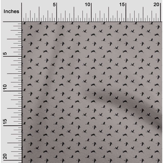 oneOone Cotton Poplin Fabric Stork Bird Printed Fabric 1 Yard 56 Inch Wide