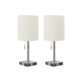 thumbnail image 4 of Monarch Specialties Lighting, Set Of 2, 17"h, Table Lamp, Usb Port Included, Nickel Metal, Ivory / Cream Shade, Contemporary, 4 of 5