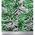 thumbnail image 1 of Soimoi Green Poly Georgette Fabric Leopard & Wild Animal Skin Fabric Prints by Yard 42 Inch Wide, 1 of 3