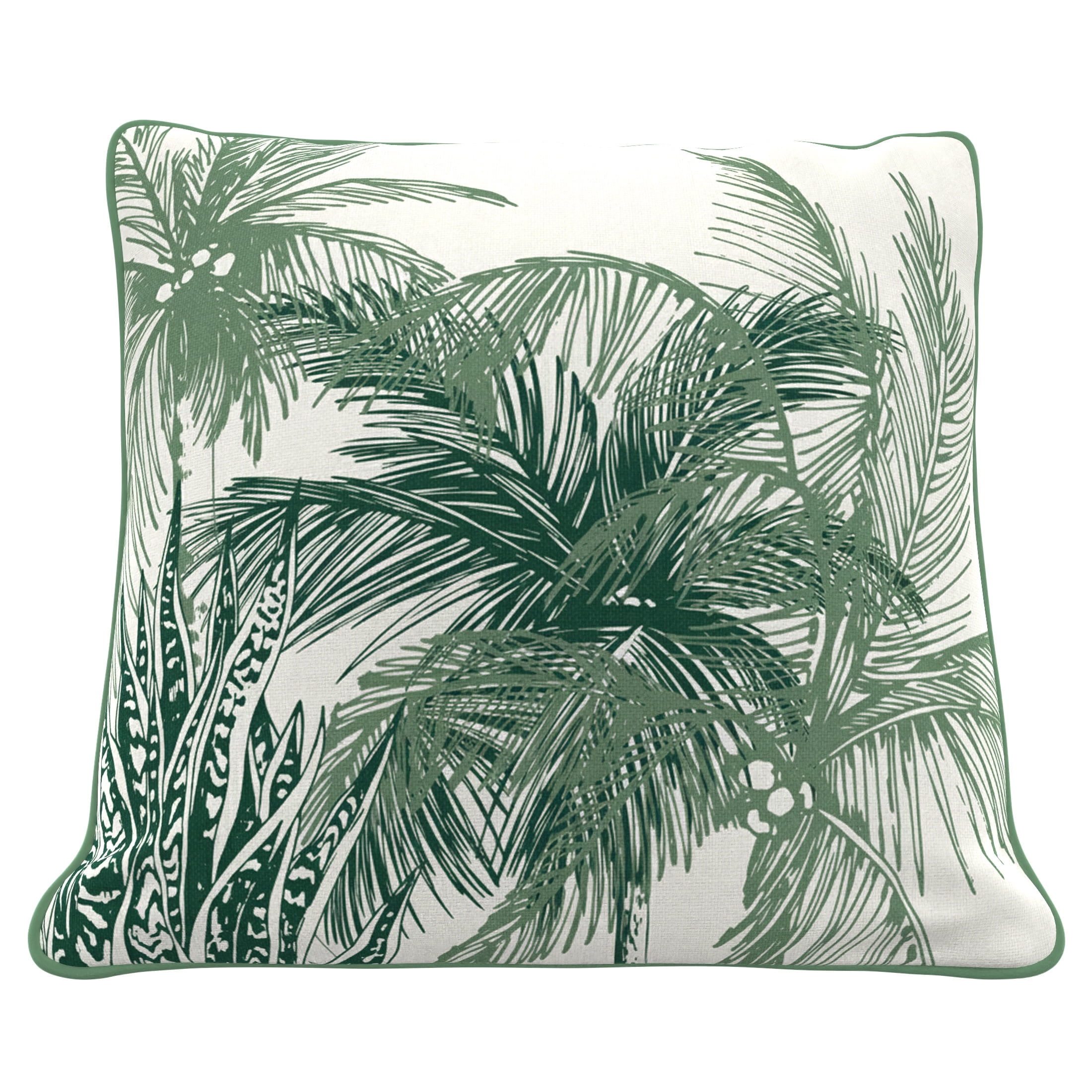 HOMETRENDS 16" x 16" Palms Outdoor Toss Cushion, Fade Resistant