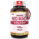 Herba Organic Maca rouge pour les femmes 3500mg – 150 Capsules fabriquées au Canada