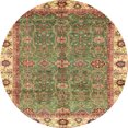 thumbnail image 1 of Ahgly Company Indoor Round Abstract Red Oriental Area Rugs, 6' Round, 1 of 6