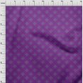thumbnail image 3 of oneOone Georgette Viscose Fabric Leaves & Geometric Block Printed Fabric 1 Yard 42 Inch Wide, 3 of 4