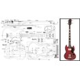 thumbnail image 1 of Plan de Basse de Style Gibson EB-3 Sg - Imprimé Grandeur Nature, 1 of 1