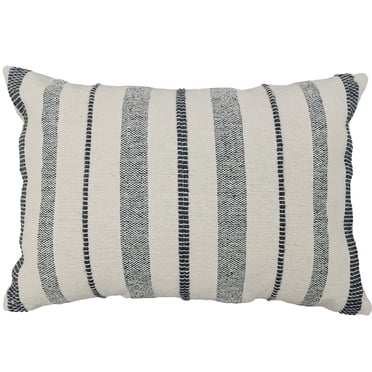 Mainstays Decorative Pillow, Stripe, 14x20 in, Black