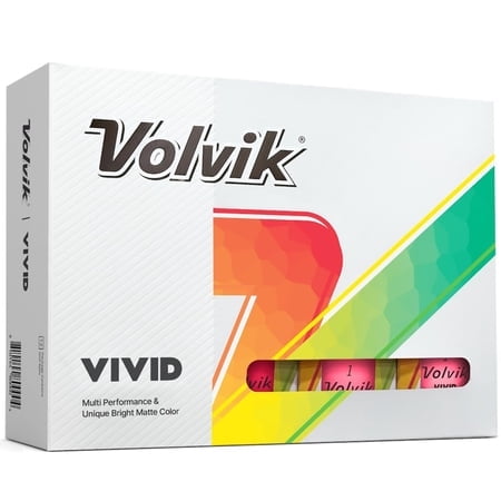 Volvik Vivid Matte Golf Balls (One Dozen) (Pink)