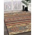 thumbnail image 2 of Ahgly Company Tapis d'Intérieur Rectangulaire Abstrait Brun Rouge Tapis de Zone Abstrait, 2 Pieds x 3 Pieds, 2 of 6