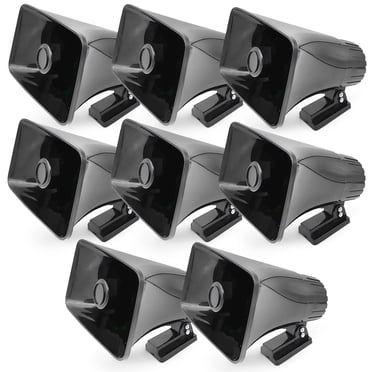 Pyle Haut-Parleur Klaxon PA 8 Pouces pour Usage Intérieur/extérieur, Puissance de Crête 65 W, Noir, Lot de 8