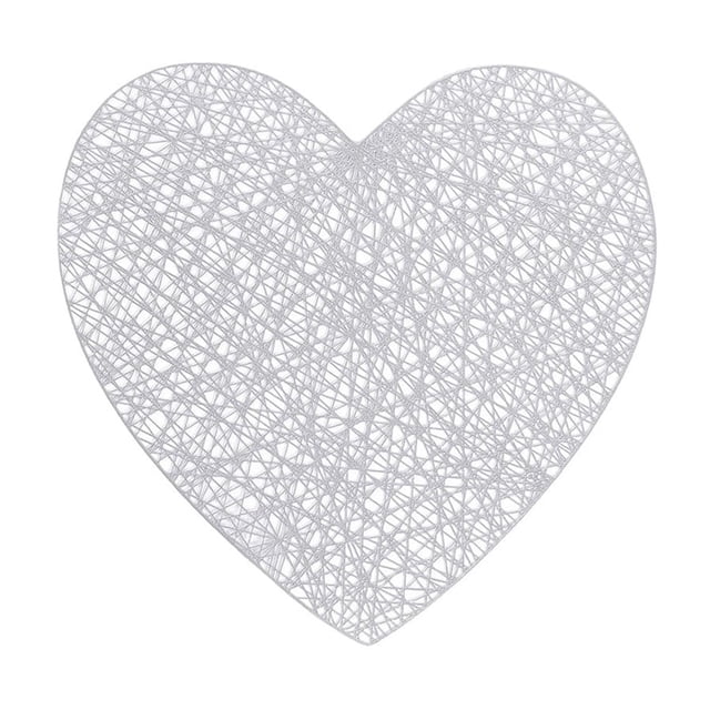 MVRLSH Clearance Kitchen Placemats Love Heart Placemats Valentines Day Table Decorations For Wedding Night Anniversary PVC Table Cup Mats 15 Inch
