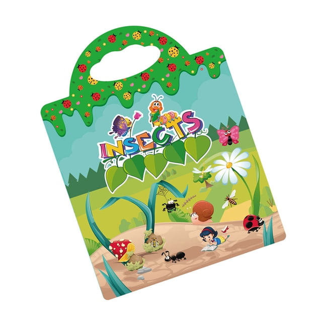 pitrice Sticker Book Toy Set Children Learning Training Playthings Cartoon Style Reusable Stickers Toys Kit Educational Plaything Prop Type 1